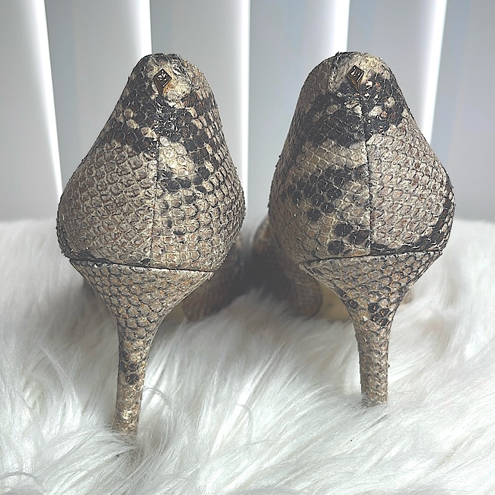 ‼️LAST CHANCE‼️Sam Edelman Snakeskin Heels - Tan and Black - Picture 5 of 8
